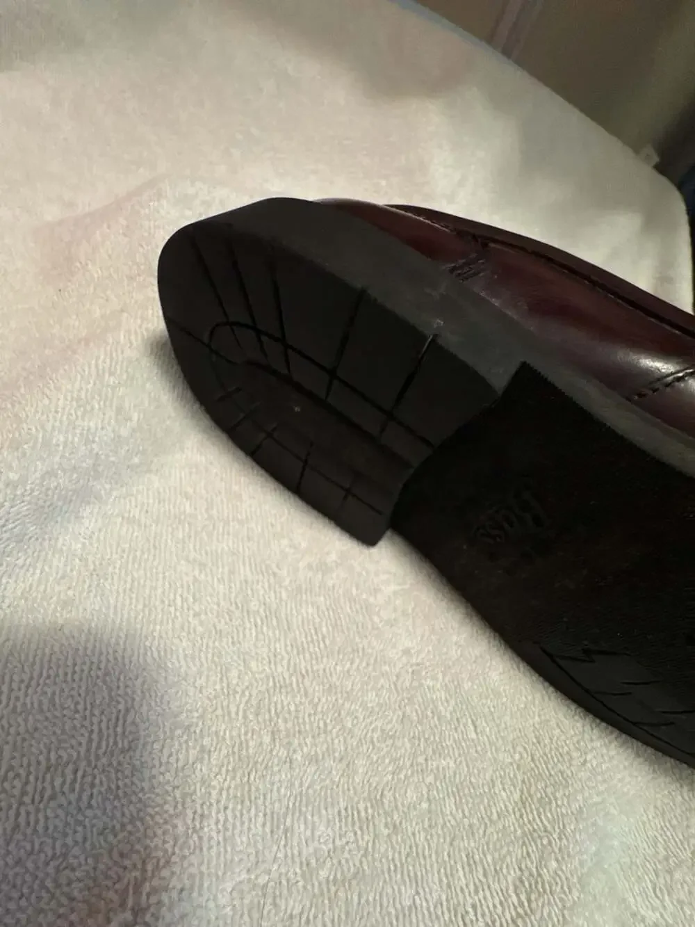 G.H. Bass & Co. Burgundy Leather Kiltie Monk Strap Loafers Made in USA